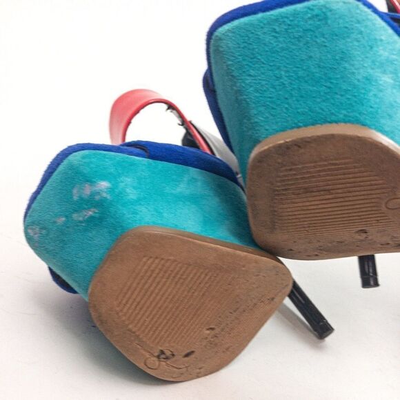 Jessica Simpson Vadio Colorblock Platforms Sz 7B - Picture 6 of 8